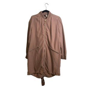 Dusty Pink Bomber-Style Trench Jacket